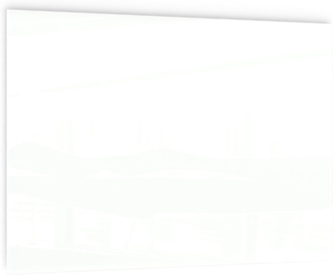 ALLboards Glasboard Magnetisch Weiss 90x60cm, Rahmenlos, Glastafel, Magnettafel, Gehärtetes Glas, We