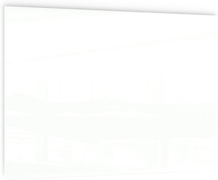 ALLboards Glasboard Magnetisch Weiss 90x60cm, Rahmenlos, Glastafel, Magnettafel, Gehärtetes Glas, We