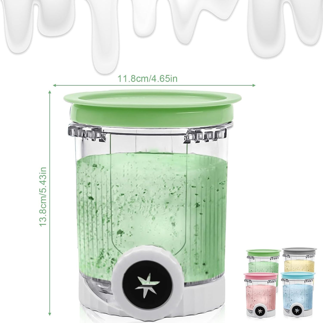4 Stück Behälter für Ninja Swirl by CREAMi Softeis- & Eismaschine, 480 ml Eismaschine Zubehör für Ni