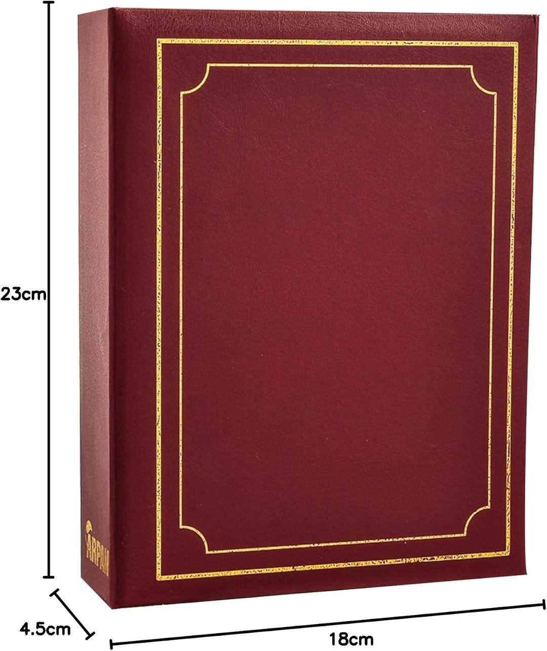 Arpan AL-9800 Fotoalbum mit 200 Taschen, 15 x 10 cm, Burgunderrot 18 x 5 x 23 cm Burgunderfarben, 18