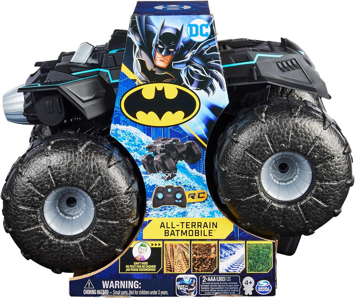 DC Batman All-Terrain Batmobile, ferngesteuertes Amphibienfahrzeug für Land und Wasser mit Platz für