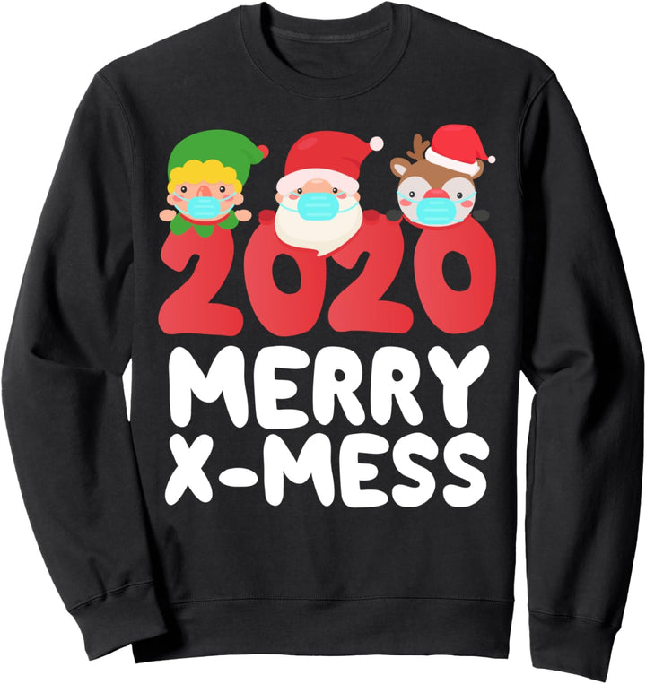 2020 Frohe X-Mess Lustige Weihnachten Pandemie Quarantäne Sweatshirt