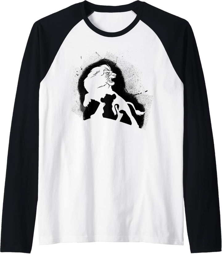 Disney Lion King Simba Splatter Silhouette Raglan