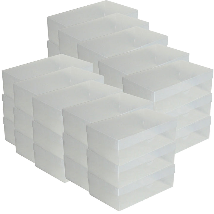 DynaSun 30x PP435 Schuhbox Schuhkasten Lagerkasten Box Schuhschachtel für Aufbewahrung Schuhe Faltba