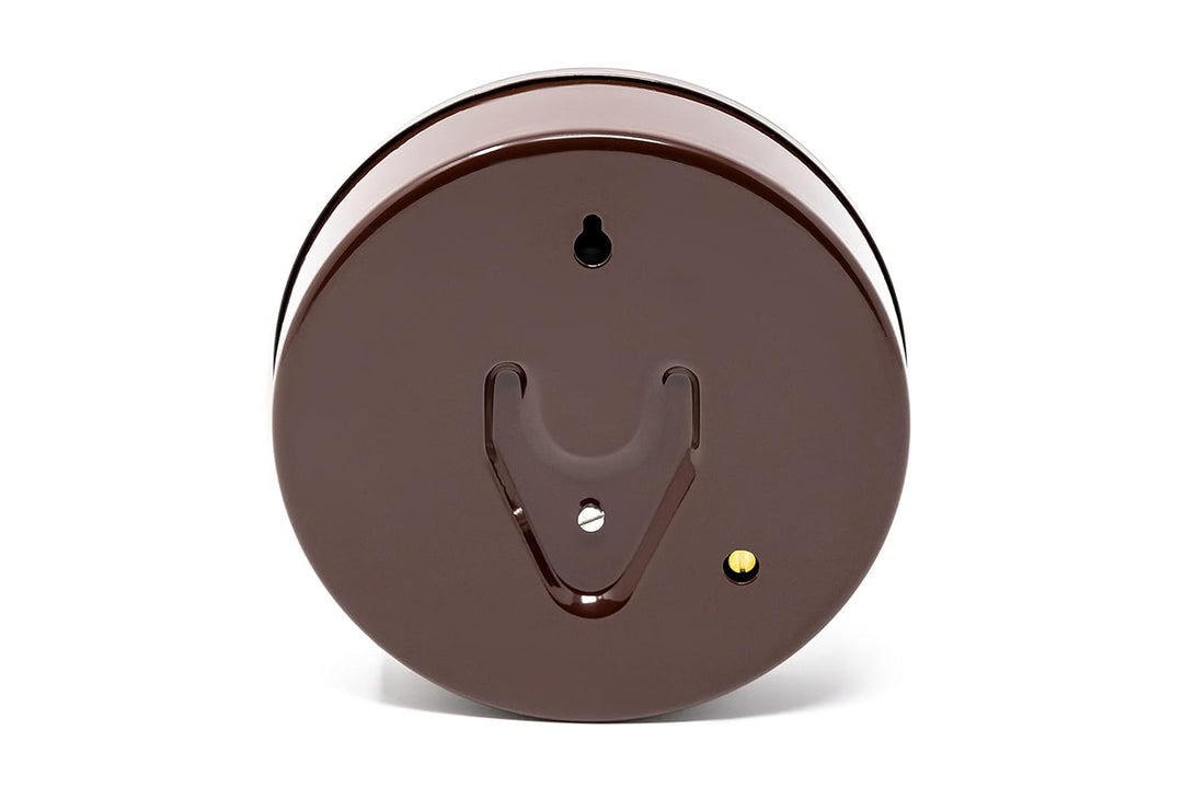 ZILLER Barometer, Serie Retro, Gehäuse Braun, Ziffernblatt Creme, Durchmesser 10cm, Made in Germany