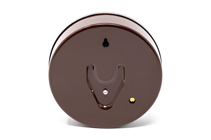 ZILLER Barometer, Serie Retro, Gehäuse Braun, Ziffernblatt Creme, Durchmesser 10cm, Made in Germany