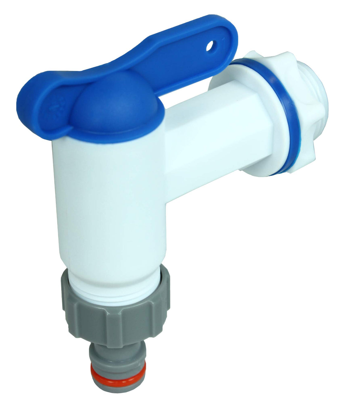 GASMIS Auslaufhahn für Regentonne, Kunststoff Ersatz-Hahn, Wasserhahn für Regenwassertonne, Regenfas