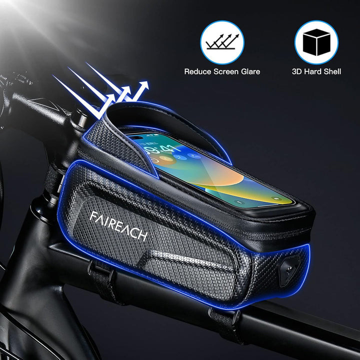 Fahrrad Rahmentasche Wasserabweisend, Rahmentasche Fahrrad mit TPU Sensitivem Touchscreen und Sonnen