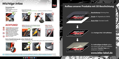 BIKE-label Tankpad Seitenpad kompatibel für KTM 1290 Super Duke R ab BJ 2020 X800464VA 1290 Super Du