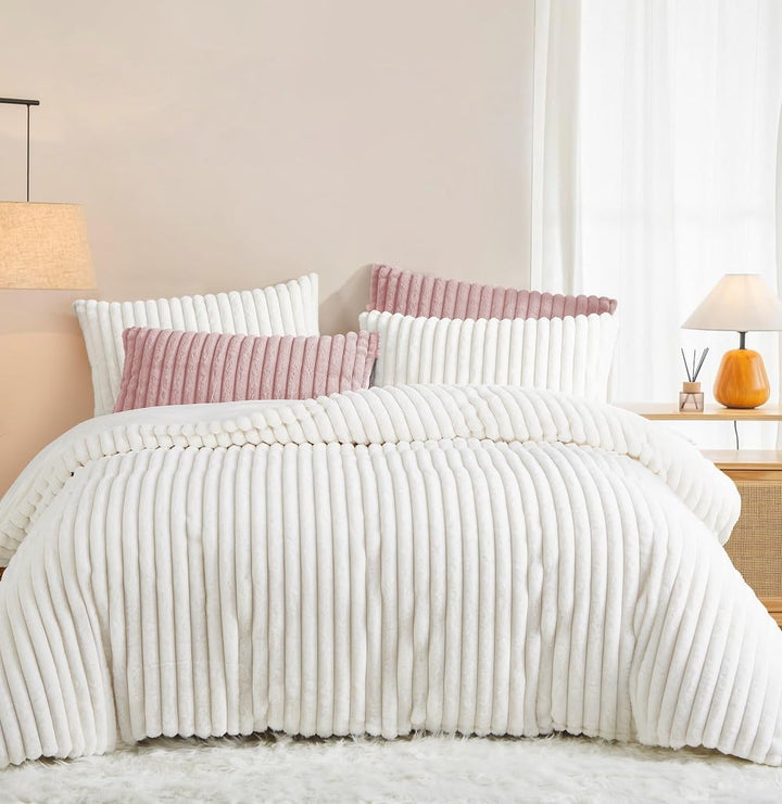 Lanqinglv Kissenbezug 40x80cm 2er Set Plüsch Biber Flanell Flauschig Zierkissenbezug Kissenhülle Dop