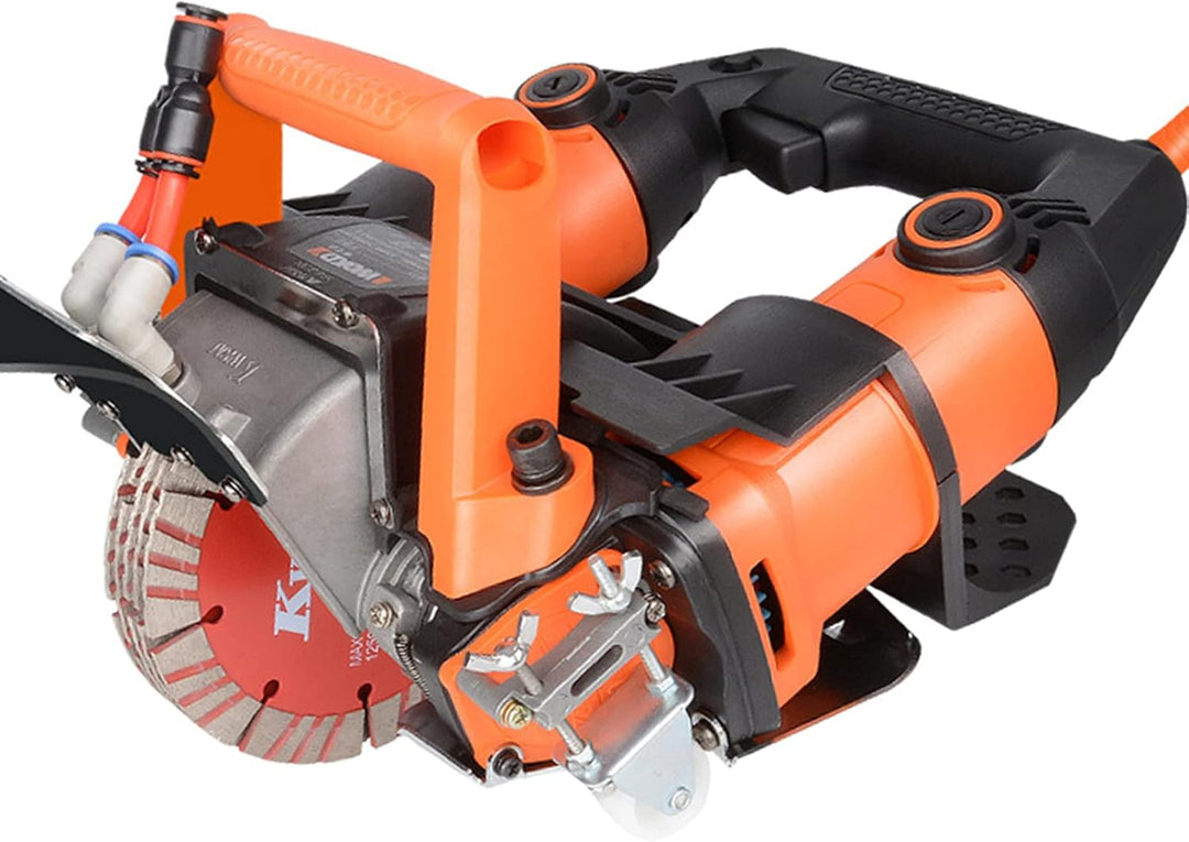 Mauernutfräse Elektrische Schlitzfräse 5200W 10500r/Min Wandfräse Staubfreie Mauerfrase mit Werkzeug