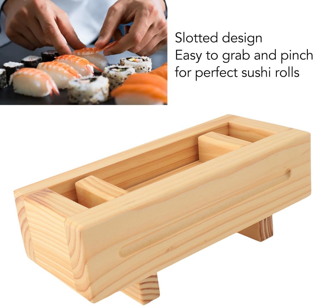 TOPINCN Holz Sushi Pressform, Rechteckige Reisrollenform, Sushi -Formungsschachtel, Sushi Maker -Wer