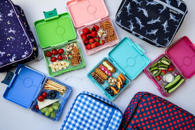 yumbox Snack S Lunchbox (Lime Green) - kleine Brotdose mit 3 Fächern | Kinder Bento Box für Kinderga