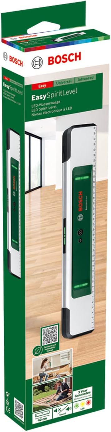 Bosch Home and Garden Bosch Wasserwaage EasySpiritLevel (intuitives LED-Konzept, Tonunterstützung, N