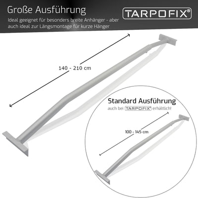 Tarpofix® Anhänger Planenbügel Flachplanenbügel (1-4er Set) - Universell anpassbare Anhängerplanen H