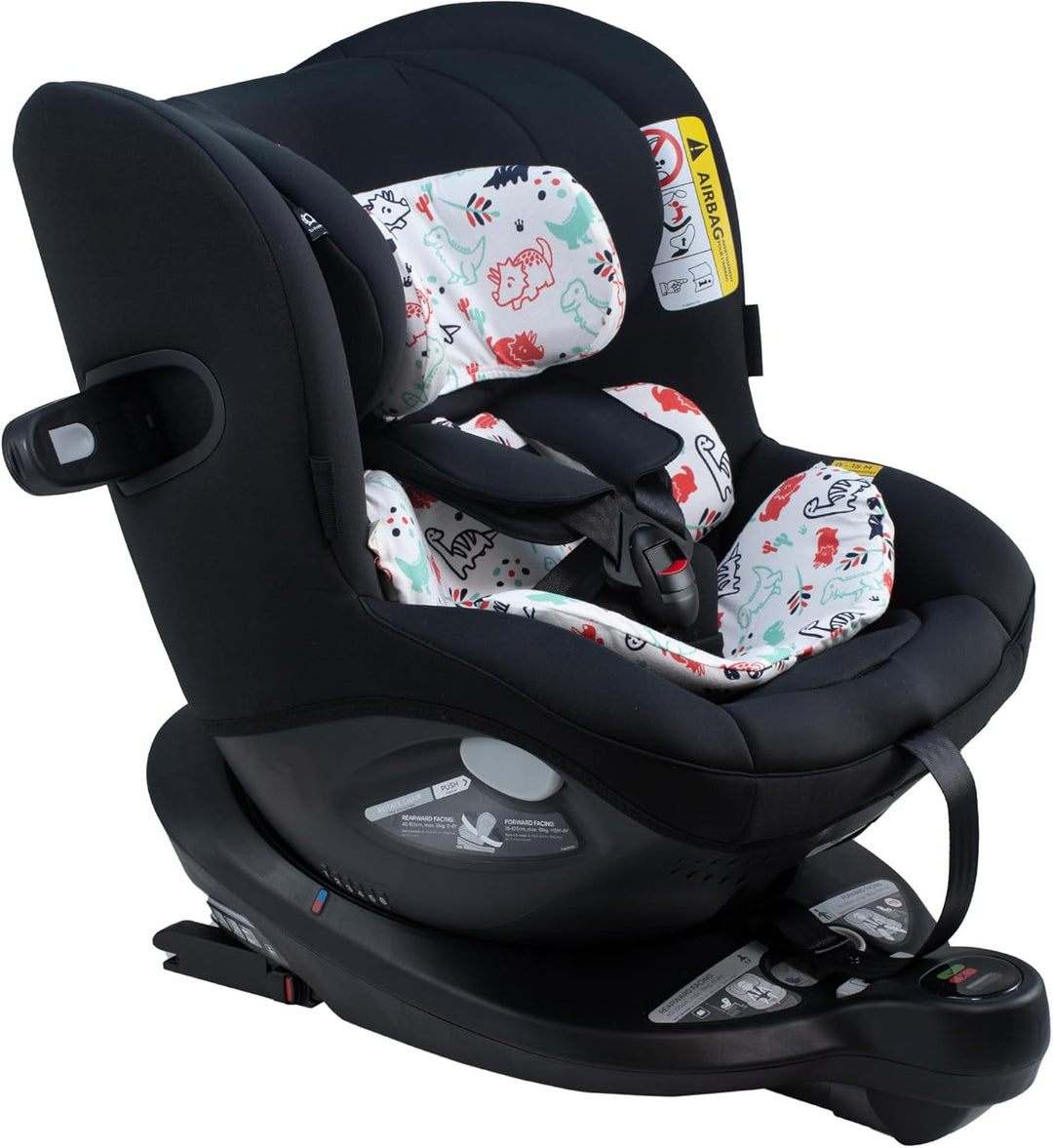 JYOKO Kids Bezug aus Baumwolle für Autositzverkleinerer, kompatibel mit Joie I-Spin 360 (Dino Party)