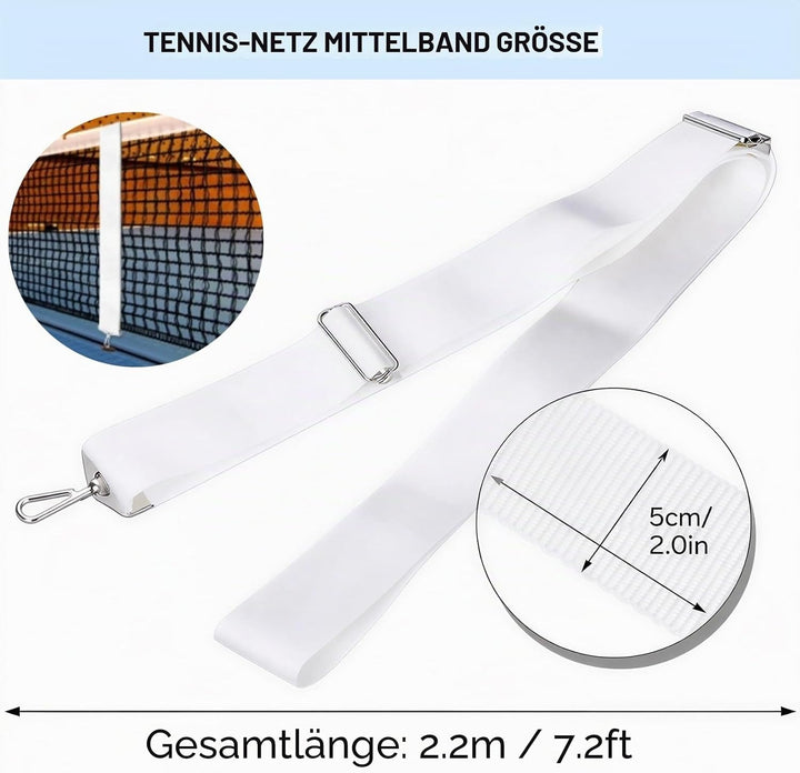 VGEBY Tennisnetzgurt, Tennisnetz-Mittelgurt, Verstellbare Tennisnetz-Mittelgurte, Edelstahlschnalle