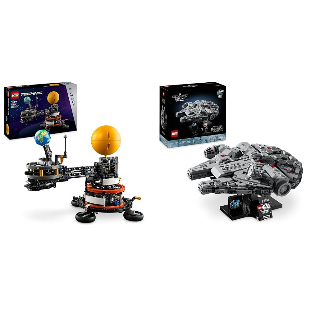 LEGO Technic Sonne Erde Mond Modell Spielset, Geschenk für Kinder ab 10 Jahren & Star Wars Millenniu