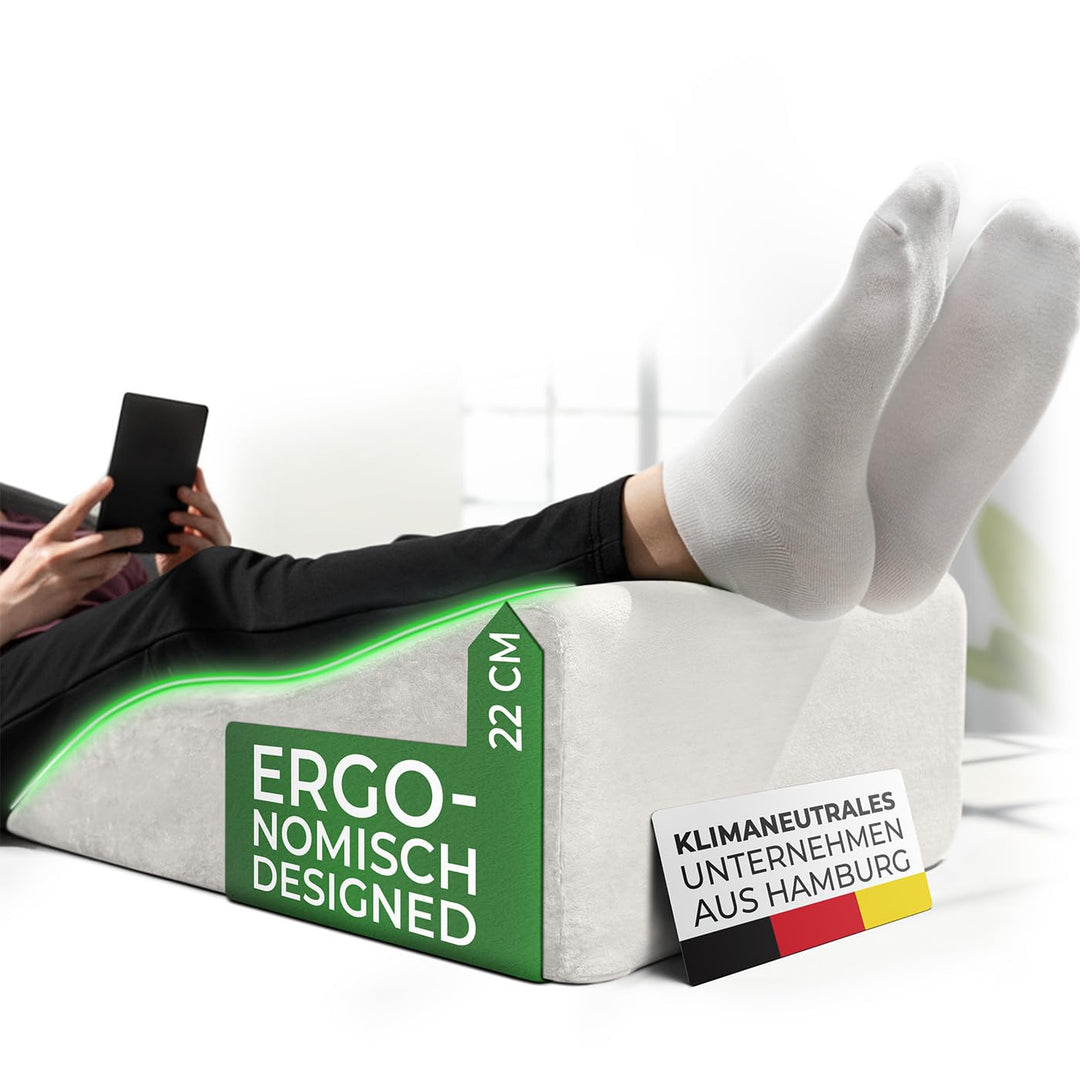 WELL B4 Ergonomisches Venenkissen zum Beine hochlagern MEDIUM - Beinhochlagerungskissen Beinauflage
