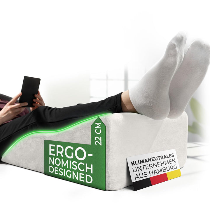 WELL B4 Ergonomisches Venenkissen zum Beine hochlagern MEDIUM - Beinhochlagerungskissen Beinauflage