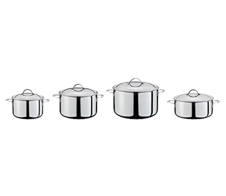 Spring CRISTAL Kochtopf Set mit Deckel | 4-teilig | rostfreier Edelstahl | Topfset induktionsgeeigne