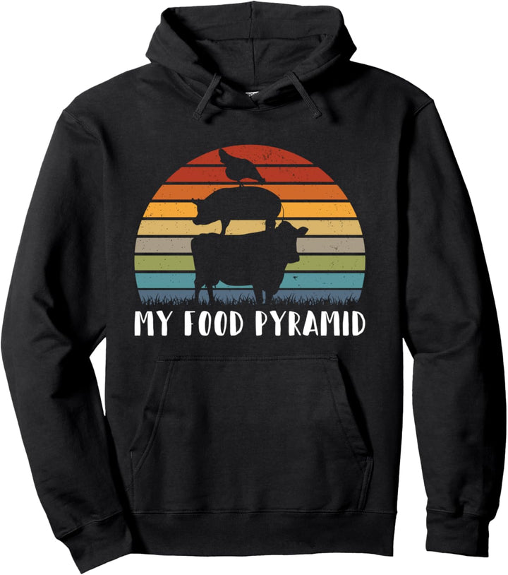 Meine Pyramide Essen Essen Fleisch Repeat Bbq Chef Pullover Hoodie