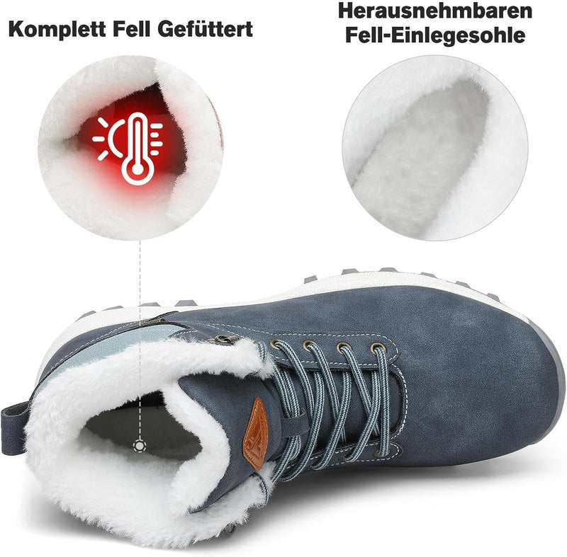 Mishansha Winterschuhe Warme Gefütterte Herren Damen Winterstiefel Wasserdicht Trekkingschuhe Wander