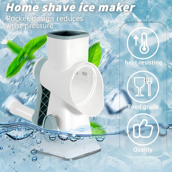 Manueller Eisbrecher, panemy Ice Crusher, Slushie Maker mit Doppelreihigen 45°Winkelklingen, Effizie