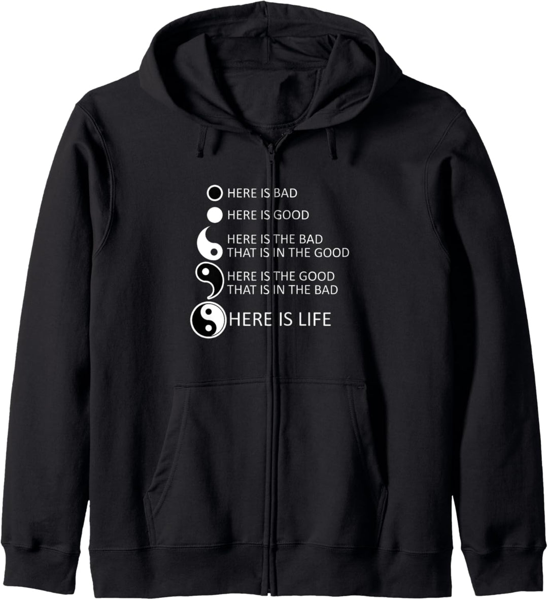 Yin Yang Yang Yin Dark Side Yang Light Side Yin Yang Kapuzenjacke
