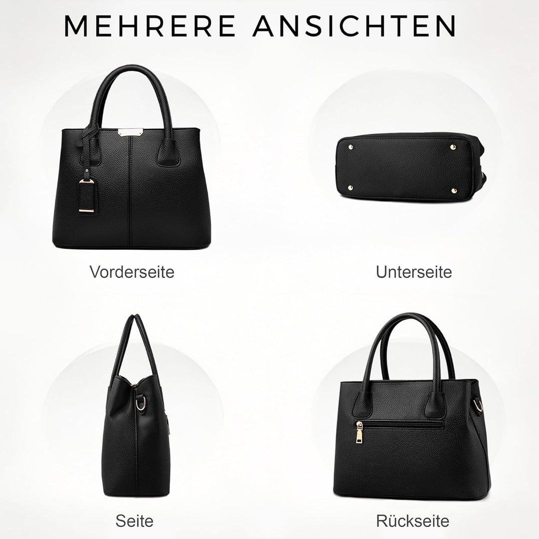 VARLIVOO Elegant Damen Handtasche Schultertasche Frauen Umhängetasche Taschen Shopper Wasserdicht PU
