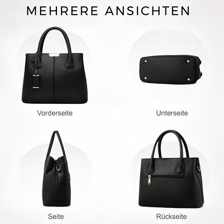 VARLIVOO Elegant Damen Handtasche Schultertasche Frauen Umhängetasche Taschen Shopper Wasserdicht PU