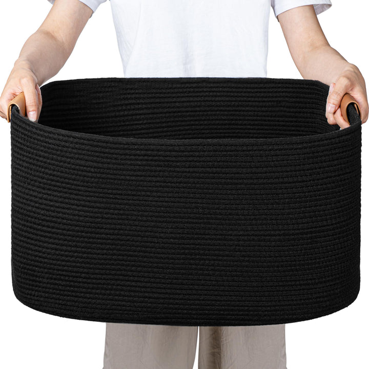 danpinera Aufbewahrungskorb, 50L Körbe, Korb Aufbewahrung für Babyspielzeug, Aufbewahrungskorb Gross