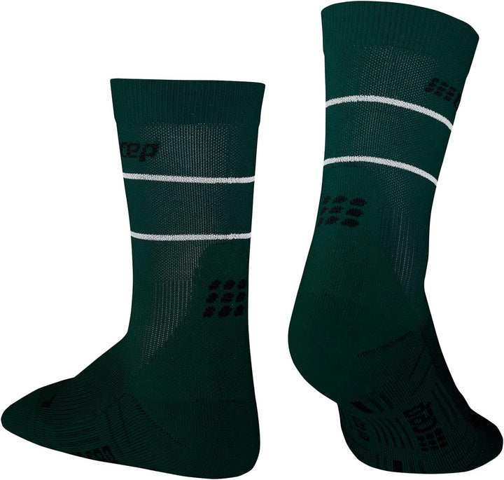 CEP – MID CUT REFLECTIVE + NEON für Damen | Laufsocken mit Kompression für mehr Leistung S REFLECTIV