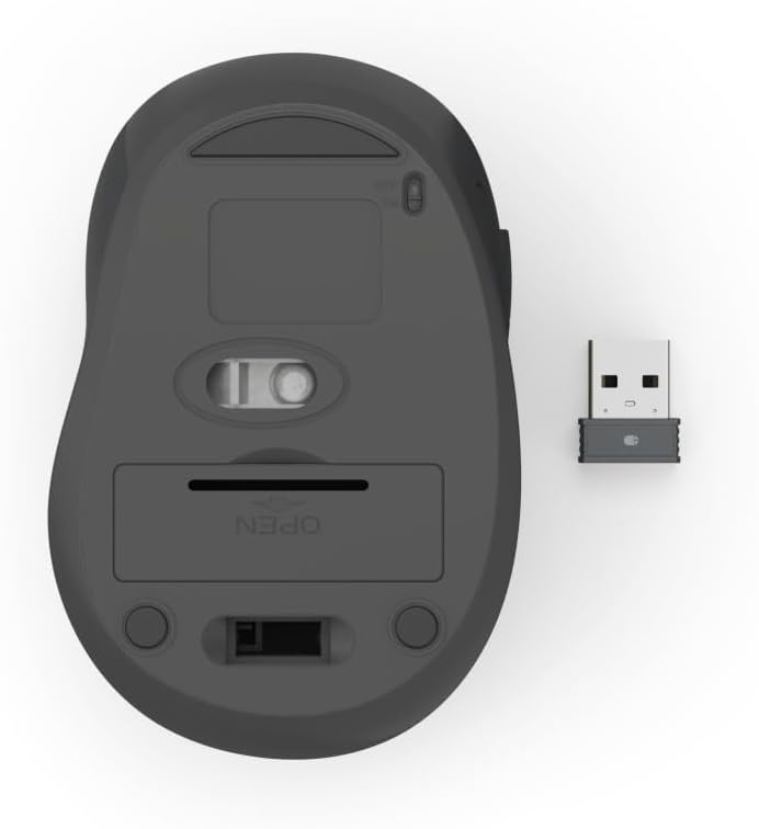 Hama Maus kabellos (optische Funkmaus ohne Klickgeräusch, ergonomisches Design, 6 Tasten, mit Browse