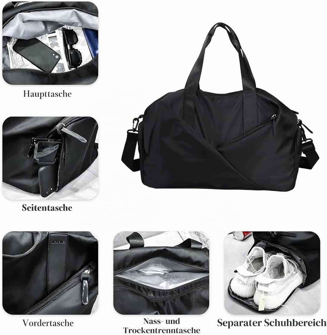 CORIOS Reisetaschen Duffle Bag für Herren/Damen Nylon Sporttasche Fitnesstasche Weekender Übernachtu