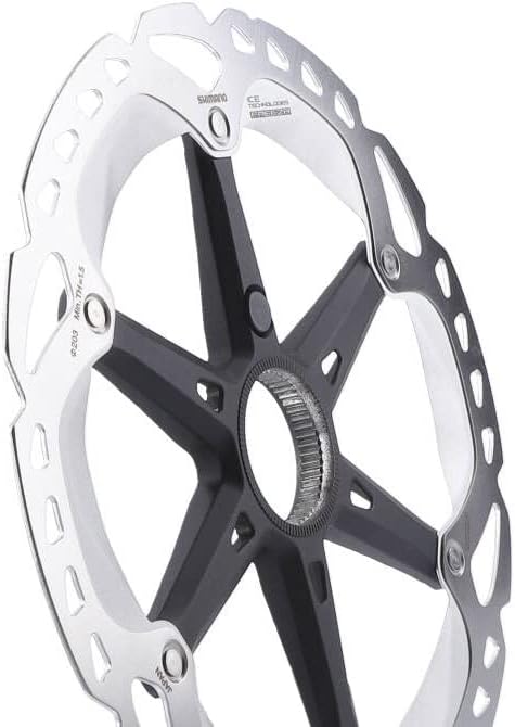 SHIMANO Unisex-Adult Festplatte 203mm Centr Lock (i) Fahrradbremsen, Mehrfarbig, one Size Einheitsgr