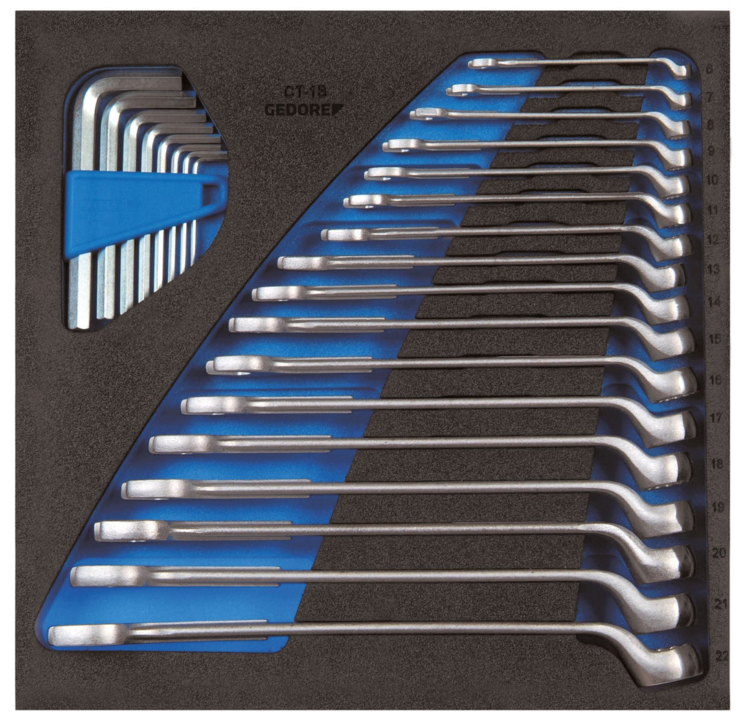Gedore 1500CT2-1B Check-Tool-Modul 23 Ringmaulschlüssel, gebogen, silber