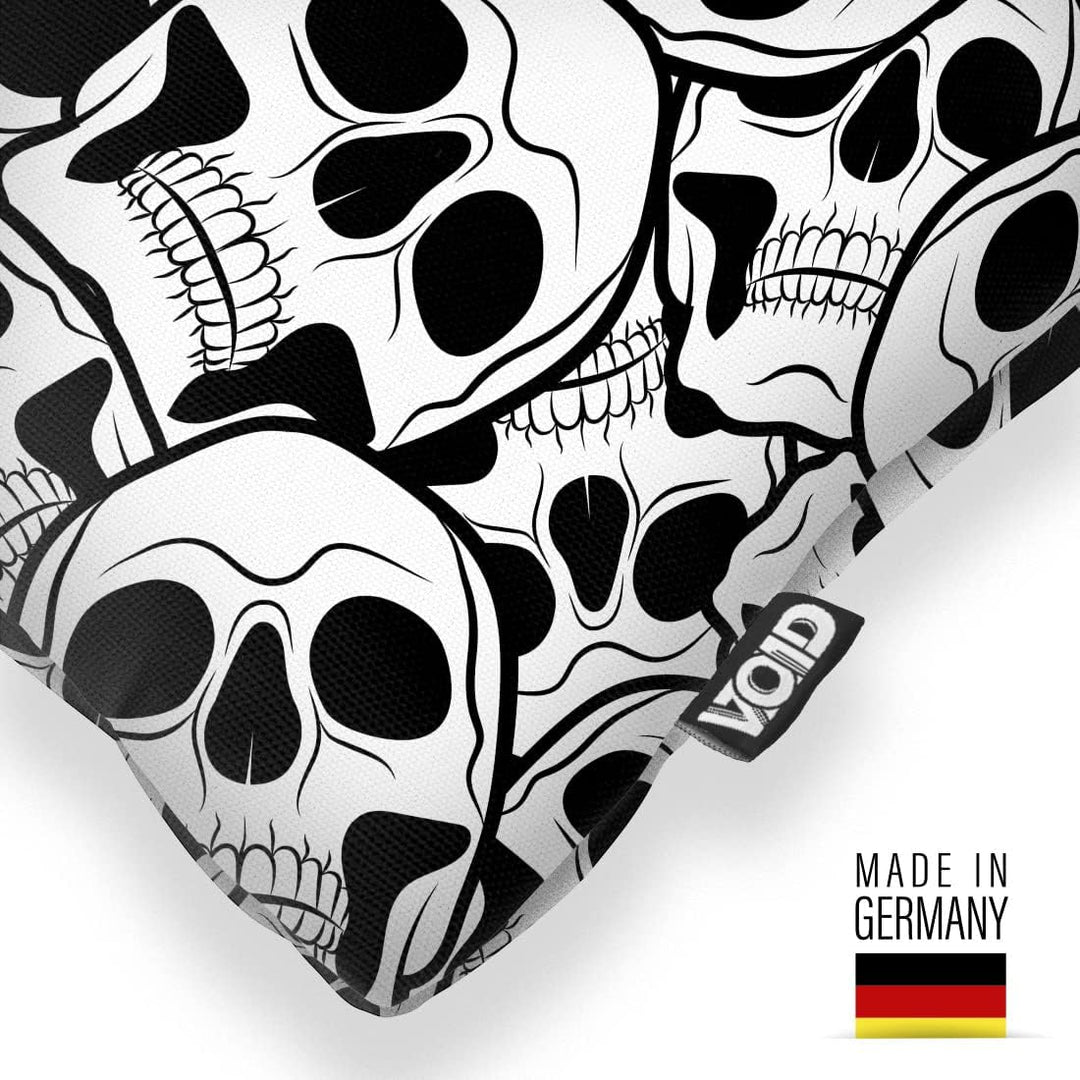 VOID Totenkopf Biker Skelett Kissenbezug Kissenhülle Sofakissen Kissen Deko Outdoor-Kissen Dekokisse