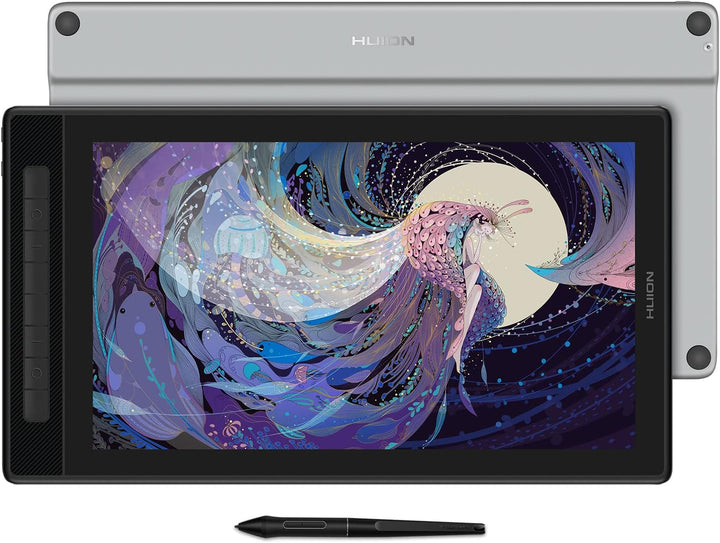 HUION Kamvas Pro 16 (2.5K) Grafiktablett mit Display mit 2.5 K Auflösung, 145% SRGB-Farbraum und 1:
