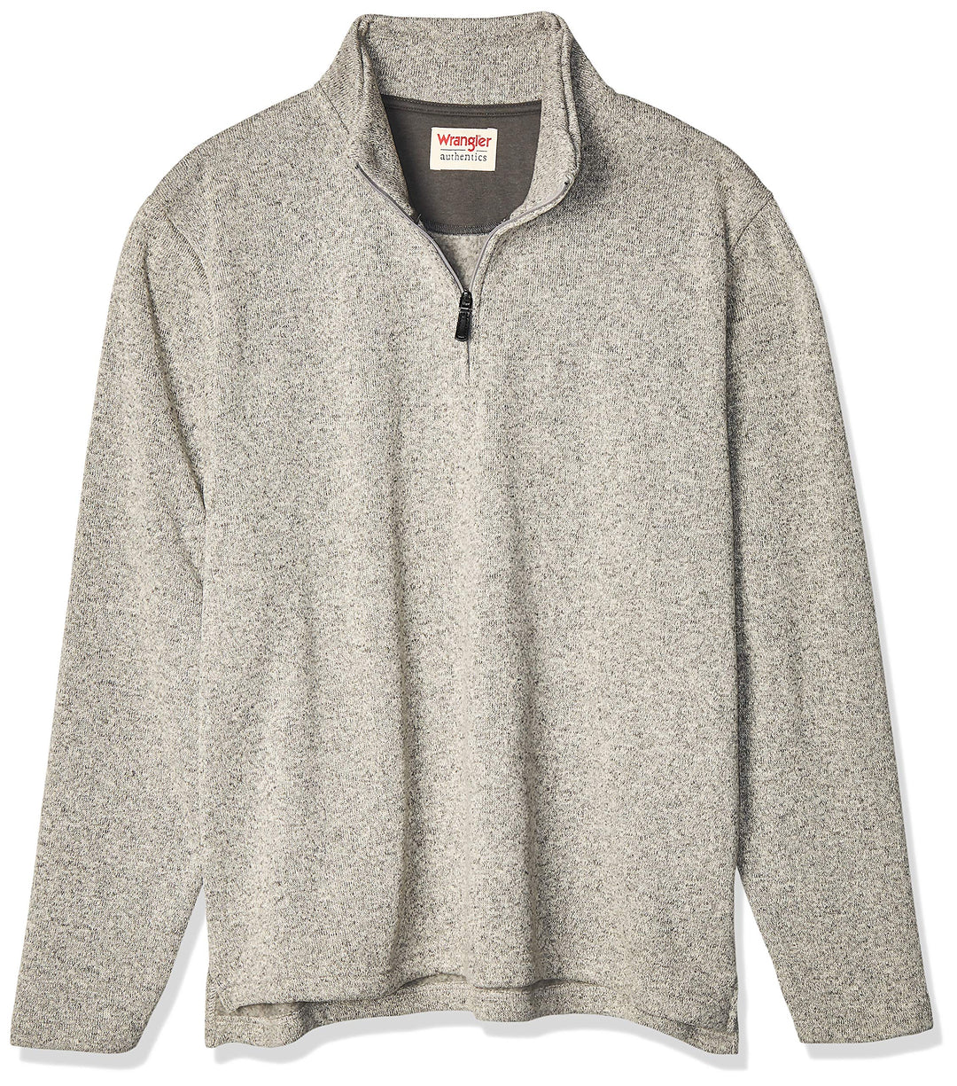Wrangler Authentics Men’s Sweater Fleece Quarter-Zip S Hellgrau, S Hellgrau