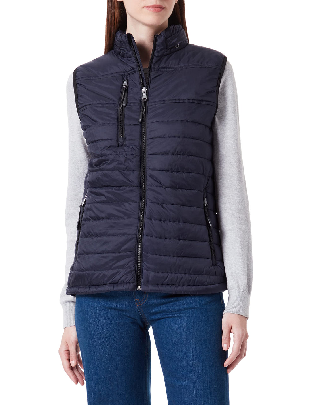 HRM Damen Hooded Performance Body Warmer I Fair Trade Outdoor Weste Damen, 100 g/m² I Aus 100% leich