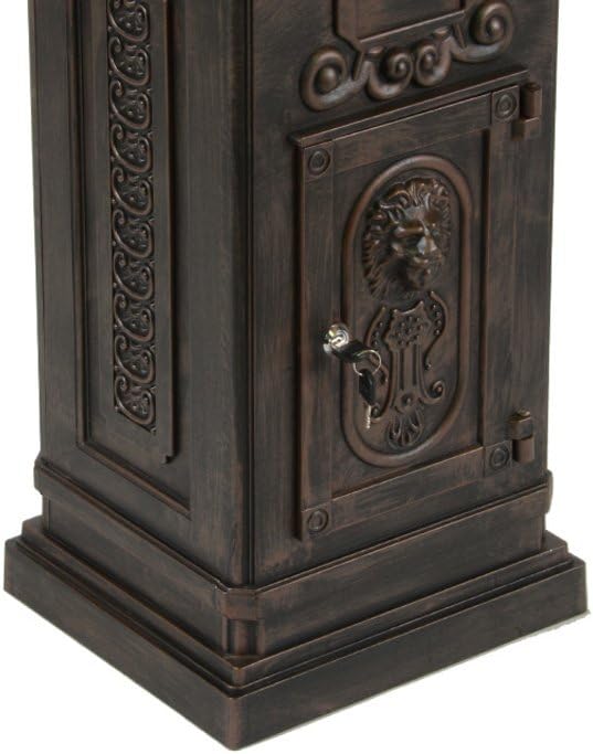 antiker englischer Standbriefkasten Modell: LUNA, Farbe: Bronze, Material: Aluminium, rostfrei, Höhe