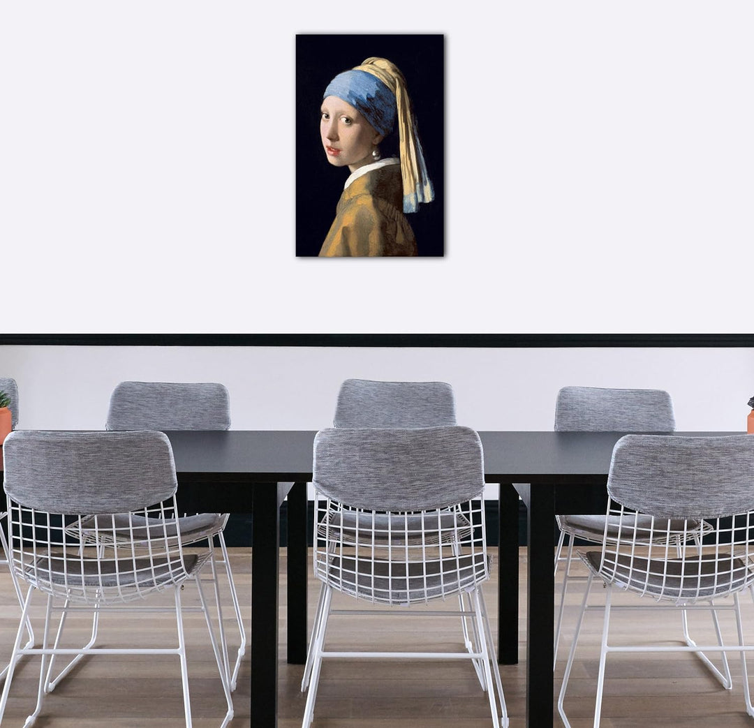 Printed Paintings Leinwand (60x80cm): Jan Vermeer - Mädchen mit dem Perlenohrring (1665) 60x80 cm, 6