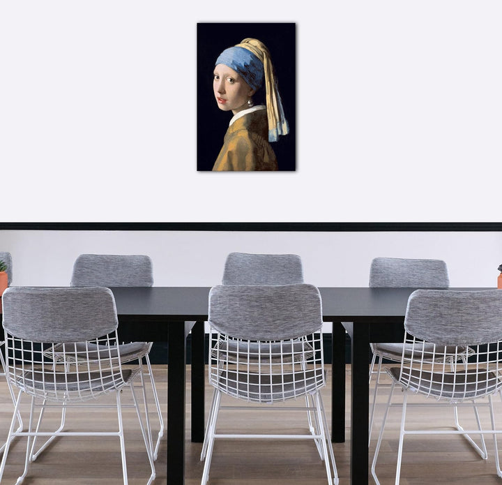 Printed Paintings Leinwand (60x80cm): Jan Vermeer - Mädchen mit dem Perlenohrring (1665) 60x80 cm, 6