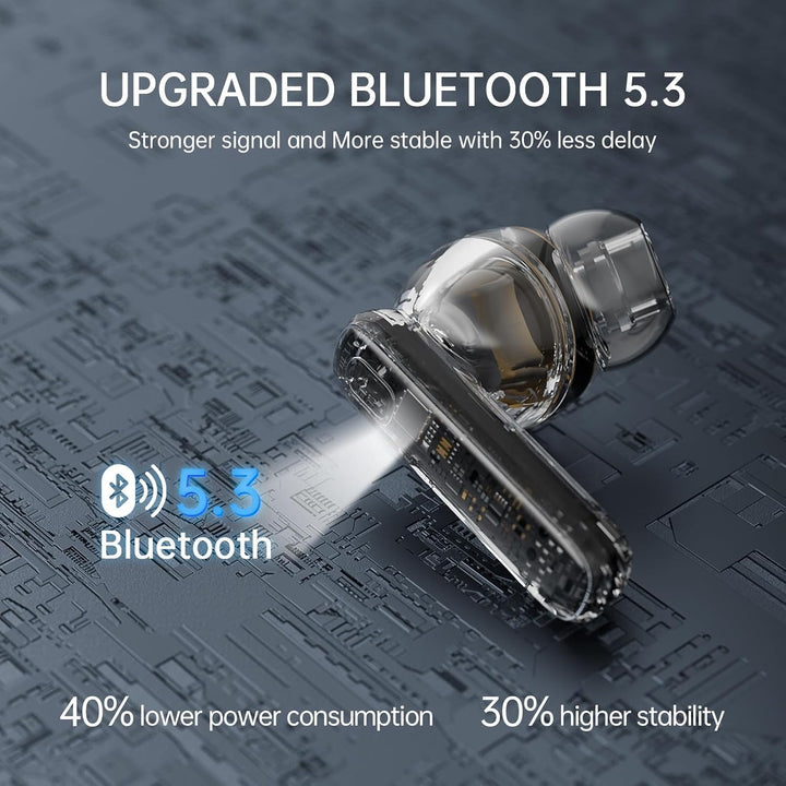 Drsaec Kopfhörer Kabellos Bluetooth 5.4, In-Ear Bluetooth Kopfhörer mit 4 ENC Mic, Kabellose Kopfhör