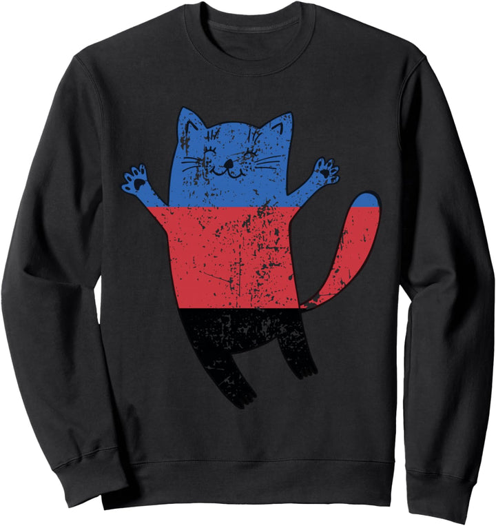 Polyamory Pride Flagge Happy Cat polyamorous Sweatshirt