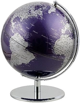 emform Tischglobus Darkchrome Planet, Aluminium & Kunststoff, 250 x 300 mm, Darkchrome