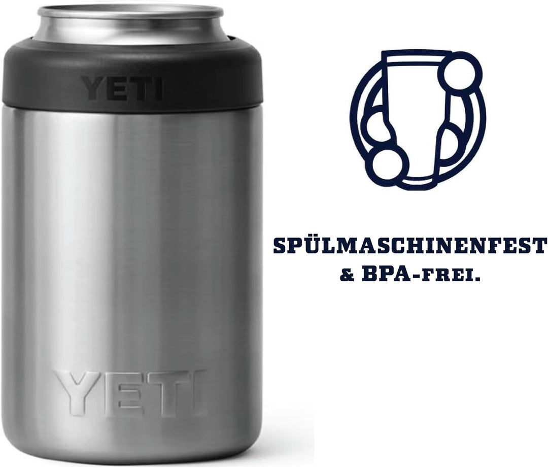 YETI Rambler Colster, Stainless Steel Can Insulator, Stainless Steel, 12 oz (330 ml) Stainless Steel