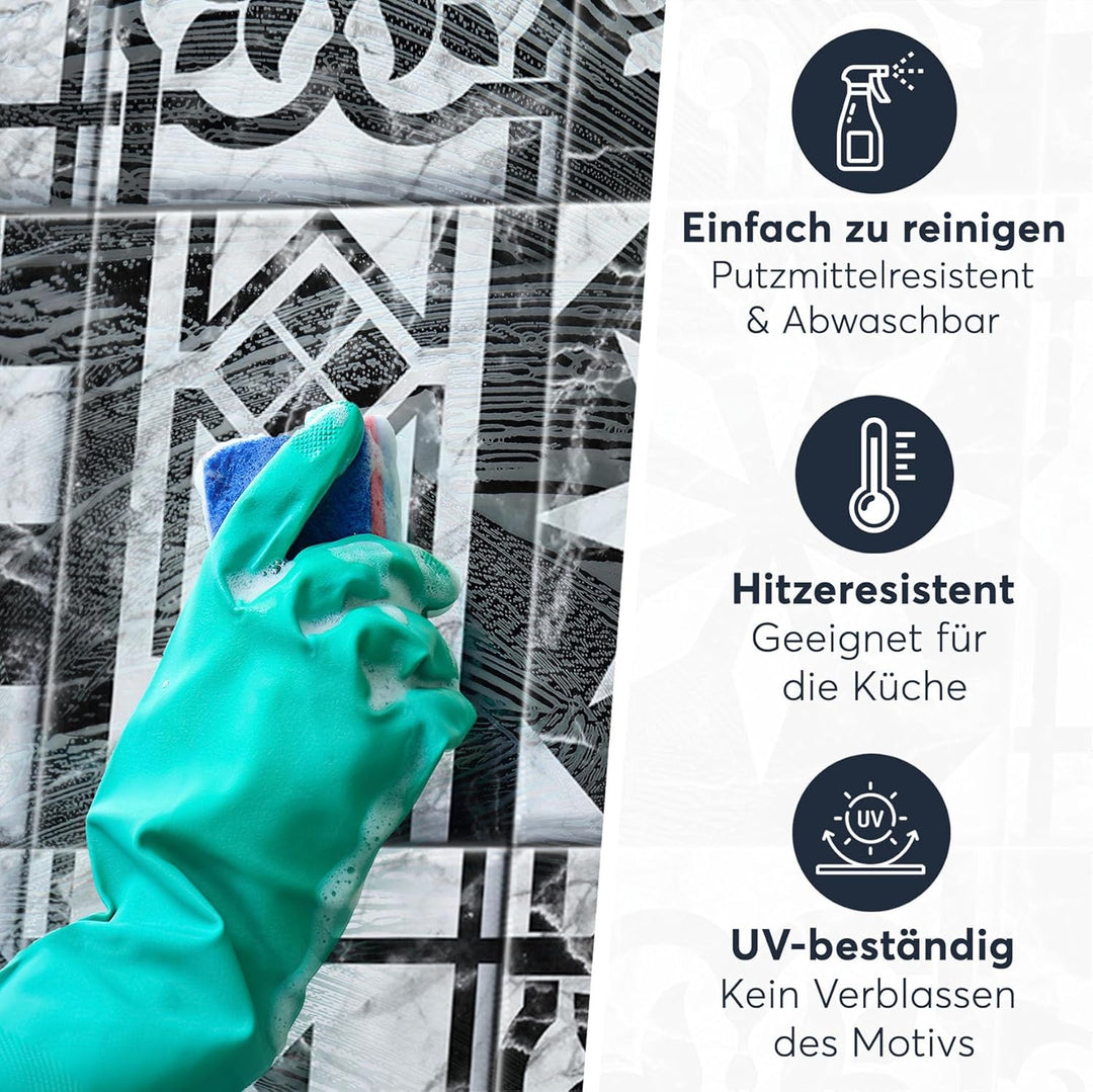 CREATISTO Klebefliesen Stickerfliesen Fliesenfolie - Hochwertige Aufkleber Sticker für Fliesen I Kle
