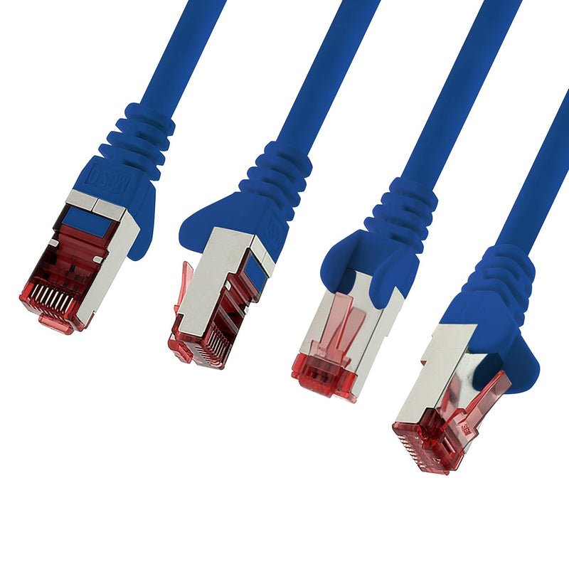 1aTTack.de Cat6 Netzwerkkabel 10 X 1m blau Ethernetkabel Lankabel Cat6 Lan Netzwerk Kabel Sftp Pimf